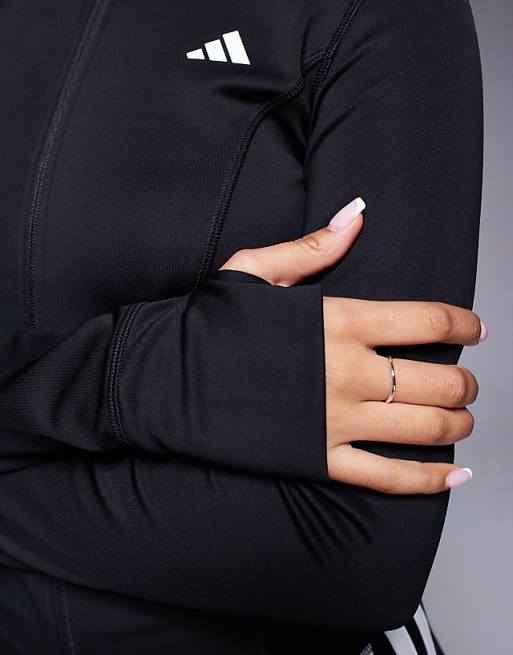 Adidas Training Optime Essentials Jacket In Black