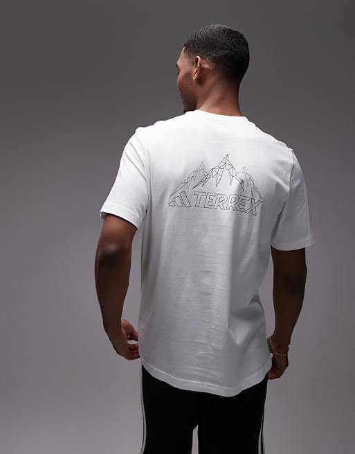 Adidas Training Outdoor Terrex T-shirt With Chest Logo In White