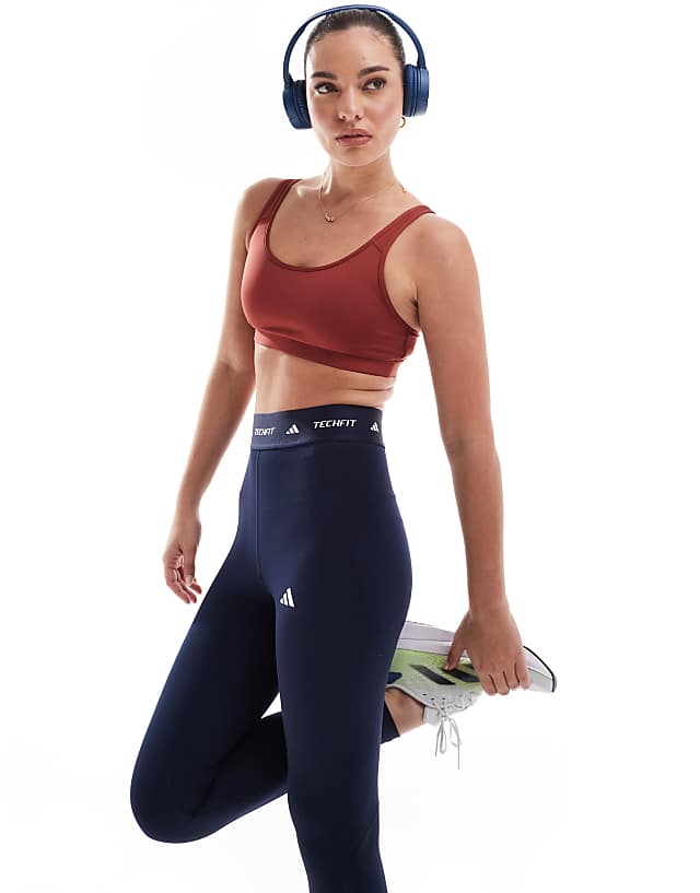 Adidas Training Tech Fit 7/8 Sculpt Leggings In Navy