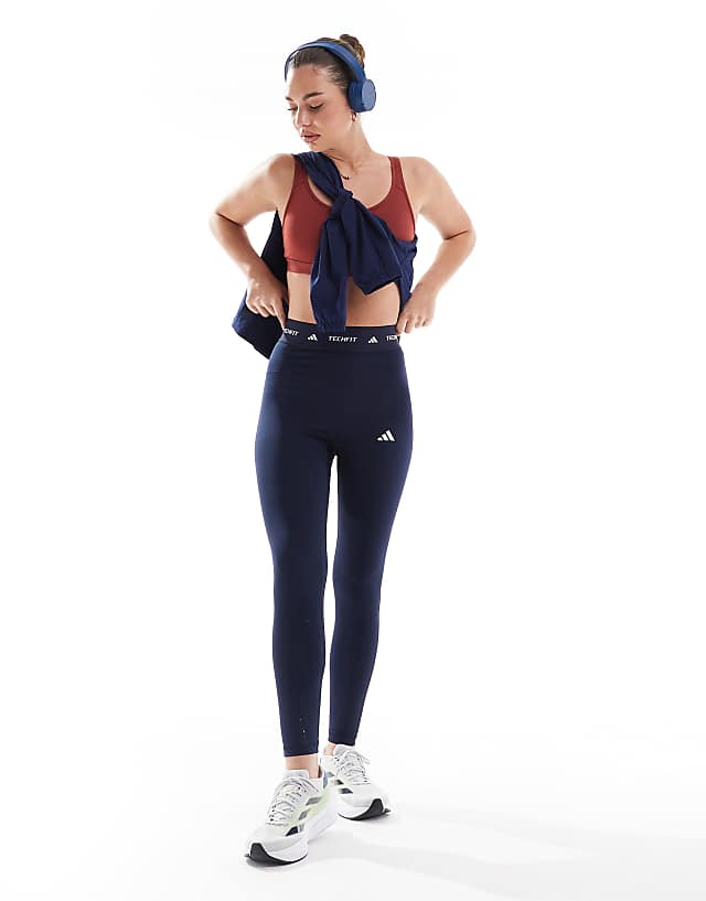 adidas Training tech fit 7/8 sculpt leggings in navy