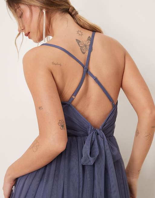 Anaya Cami Maxi Bridesmaid Dress In Indigo Blue