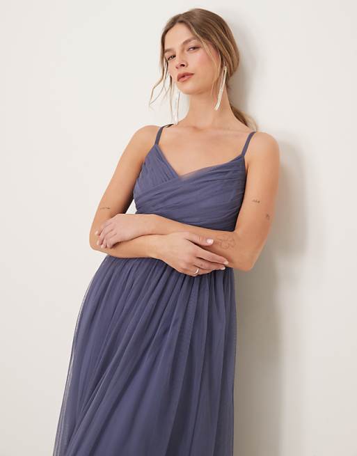 Anaya Cami Maxi Bridesmaid Dress In Indigo Blue