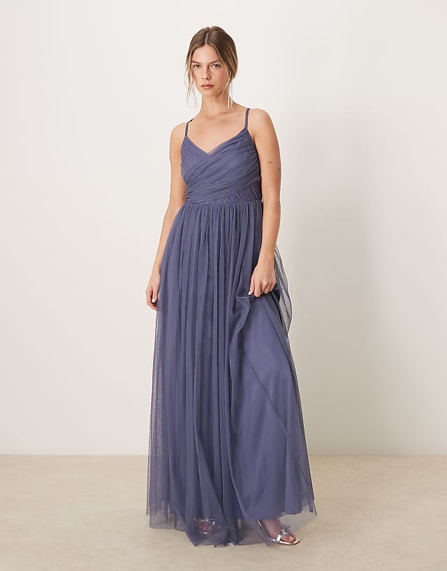 Anaya Cami maxi bridesmaid dress in indigo blue