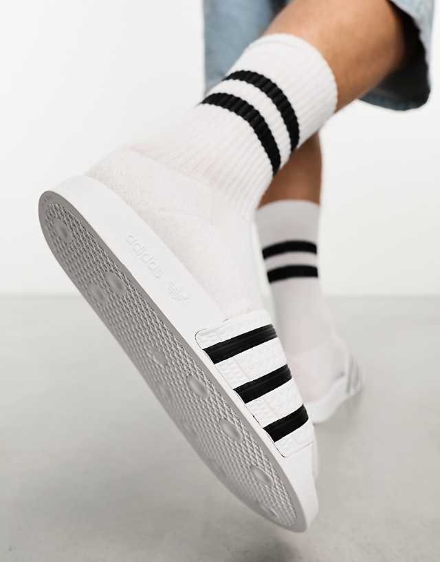 Adidas Originals Adilette Sliders In White