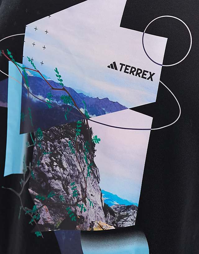 Adidas Terrex Back Graphic T-shirt In Black