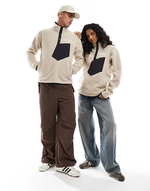 Adidas Terrex Unisex Teddy Fleece In Beige