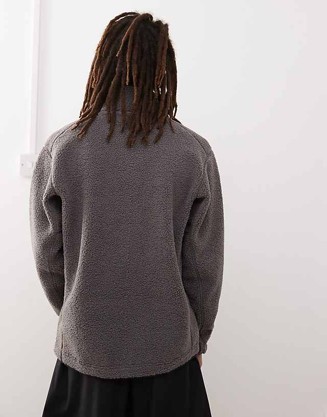 Adidas Terrex Unisex Teddy Fleece In Charcoal