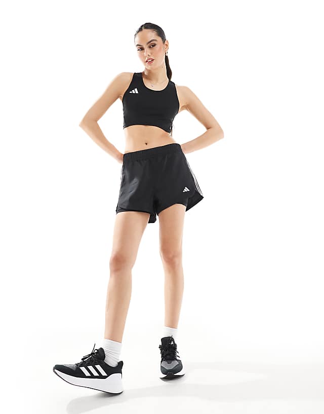 Adidas Training 2in1 Pacer Shorts In Black