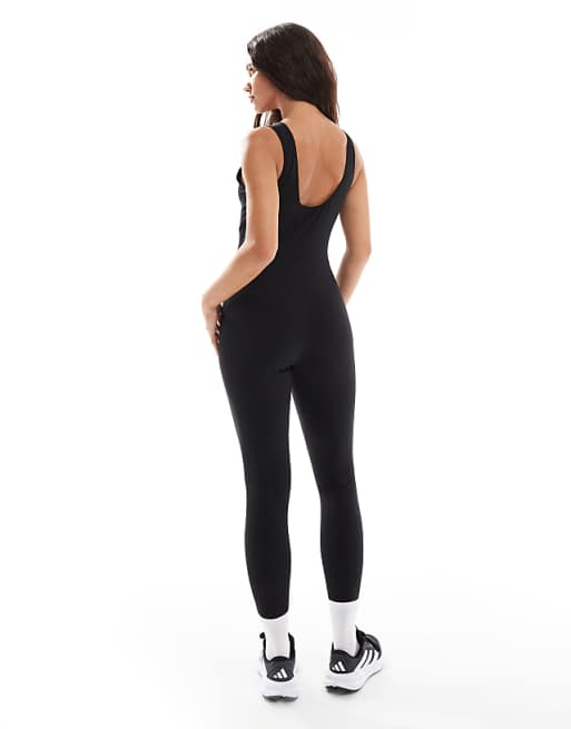 Adidas Training Yoga Motion Bodysuit In Black
