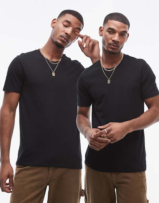 AllSaints 2-pack t-shirts in black