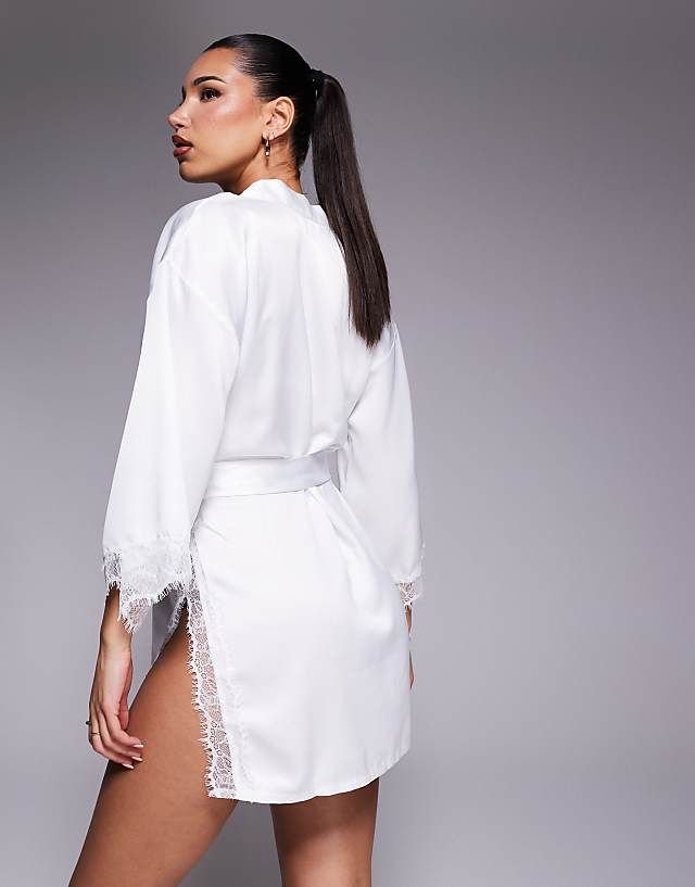 Ann Summers Cherryann Robe In Ivory