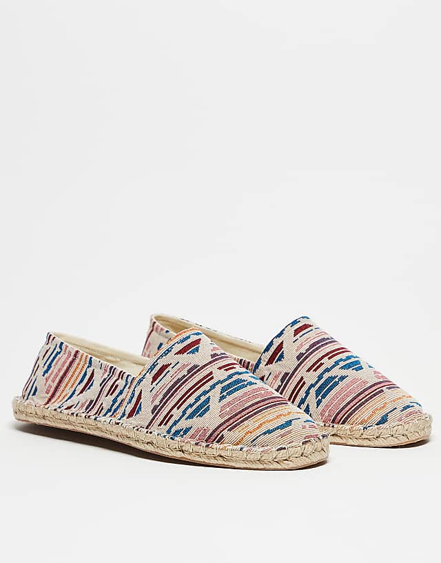 ASOS DESIGN Aztec Canvas Espadrilles