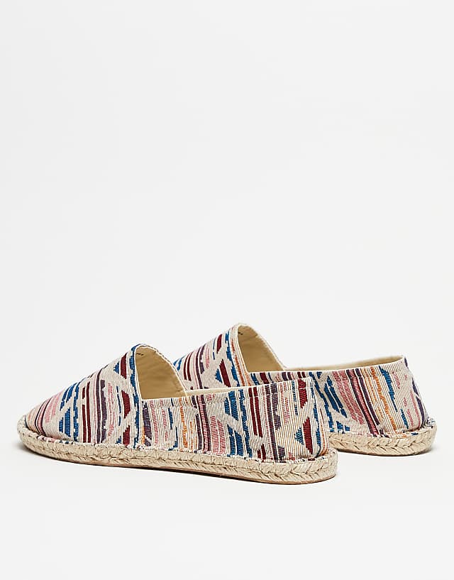 ASOS DESIGN Aztec Canvas Espadrilles