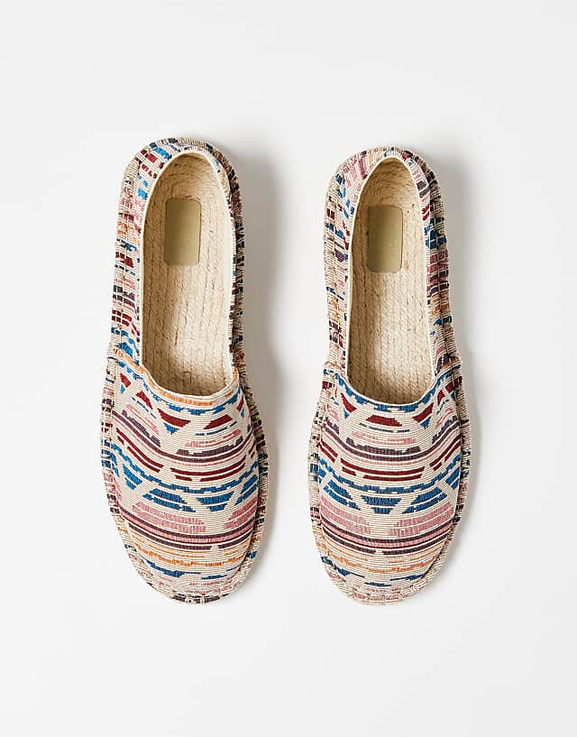 ASOS DESIGN aztec canvas espadrilles