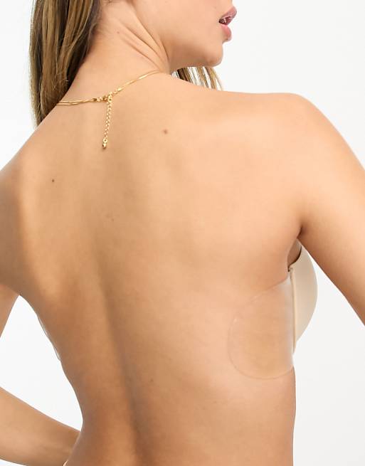 ASOS DESIGN Backless Push Up In Beige