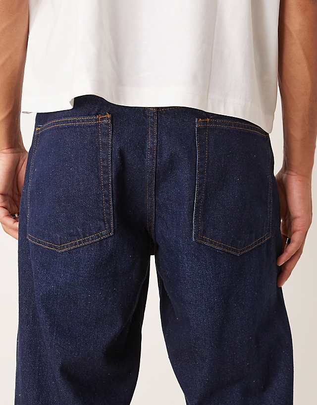ASOS DESIGN Baggy Jeans In Dark Wash Blue