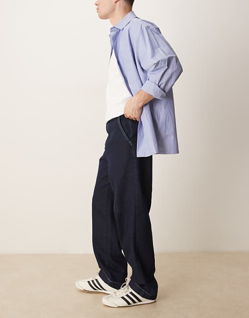ASOS DESIGN Baggy Workpant Jeans In Raw Wash