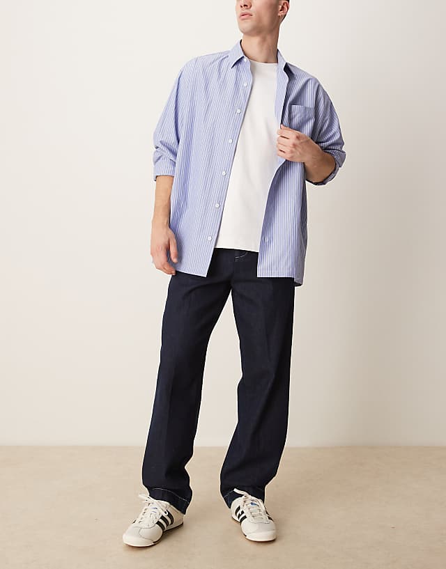 ASOS DESIGN baggy workpant jeans in raw wash
