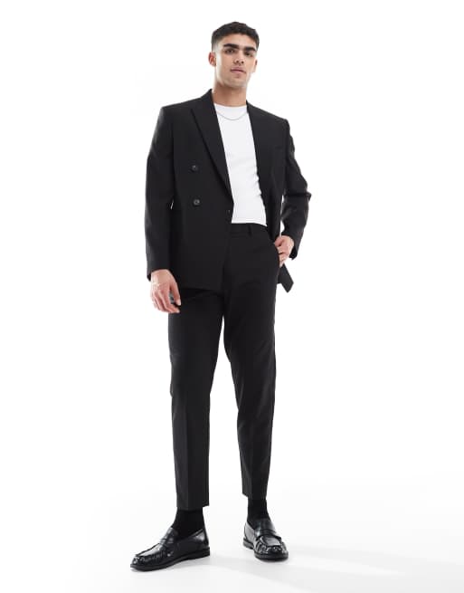 ASOS DESIGN Black Tapered Suit