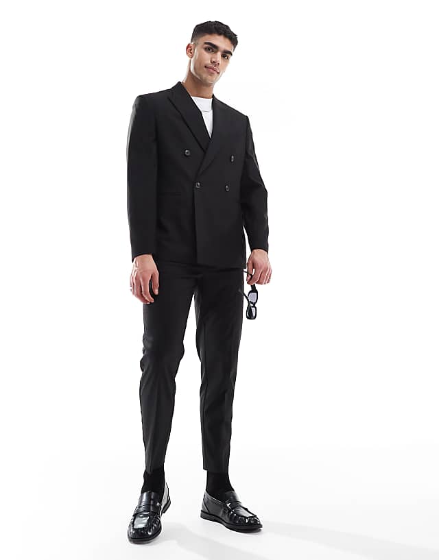 ASOS DESIGN Black Tapered Suit