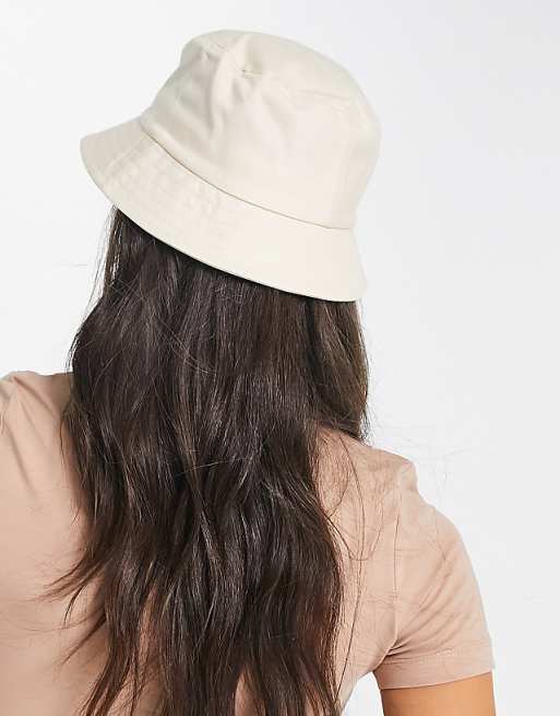 ASOS DESIGN Canvas Bucket Hat In Ecru