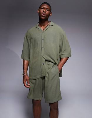 ASOS DESIGN Linen Co-ord In Green