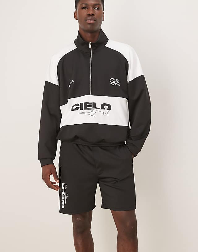 ASOS DESIGN linen look co ord in black