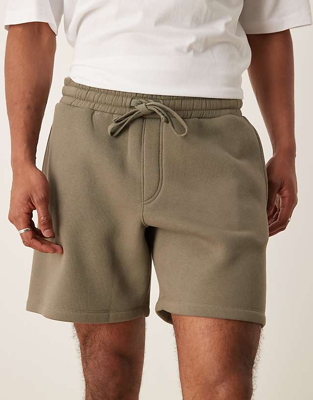 ASOS DESIGN Mid-length Short In Khaki