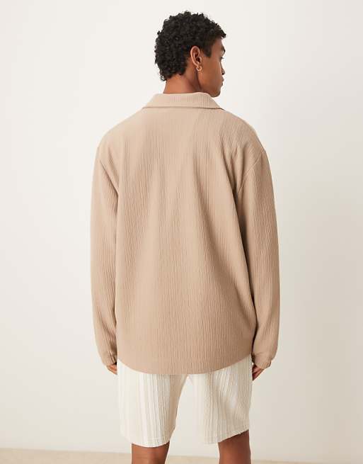 ASOS DESIGN Oversized Polo In Brown