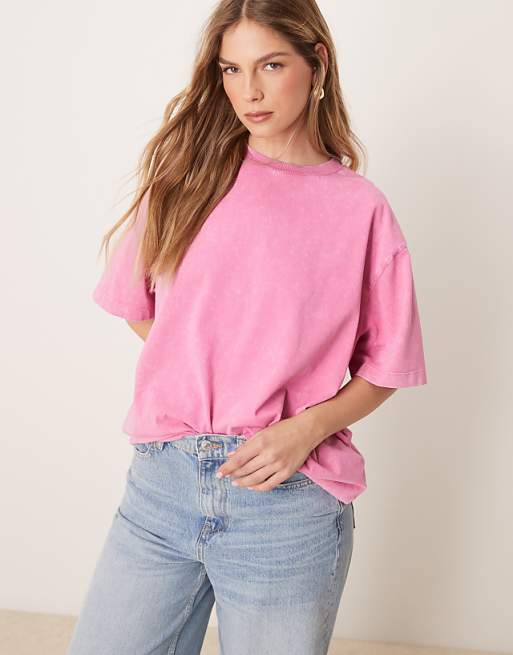 ASOS DESIGN Oversized T-shirt In Washed Pink