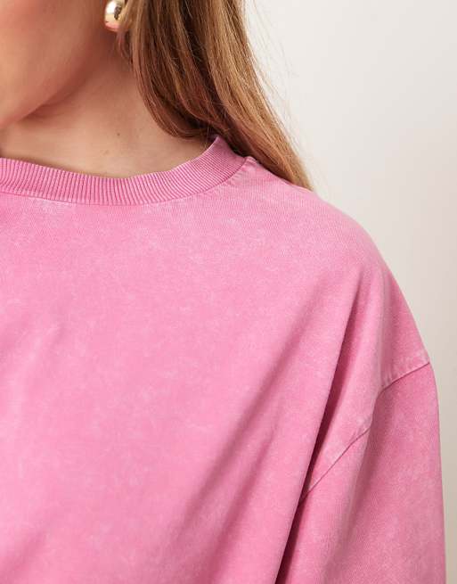 ASOS DESIGN Oversized T-shirt In Washed Pink