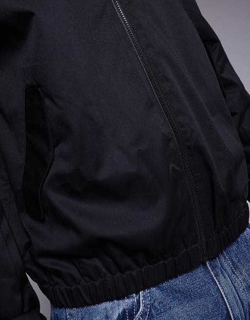 ASOS DESIGN Oversized Track Jacket In Black