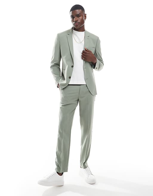 ASOS DESIGN sage green suit in slim fit