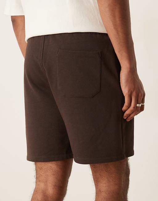 ASOS DESIGN Shorter Length Short In Brown