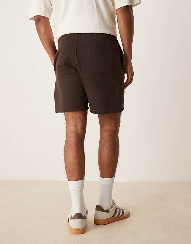 ASOS DESIGN Shorter Length Short In Brown