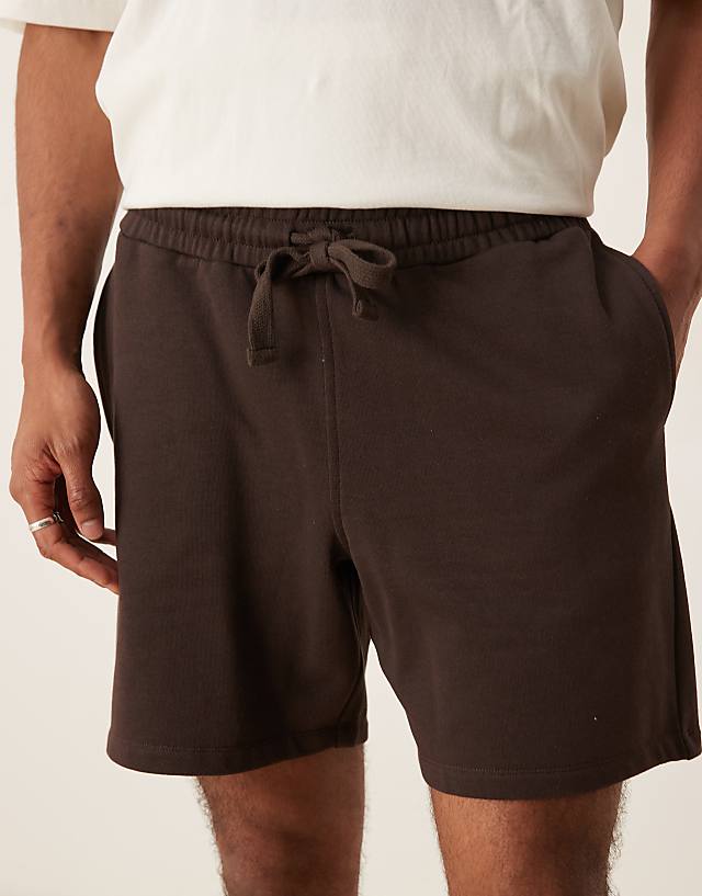 ASOS DESIGN Shorter Length Short In Brown