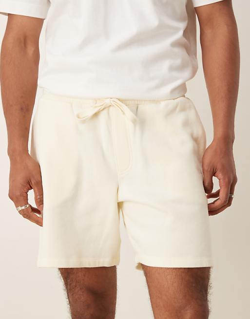 ASOS DESIGN Shorter Length Short In Cream