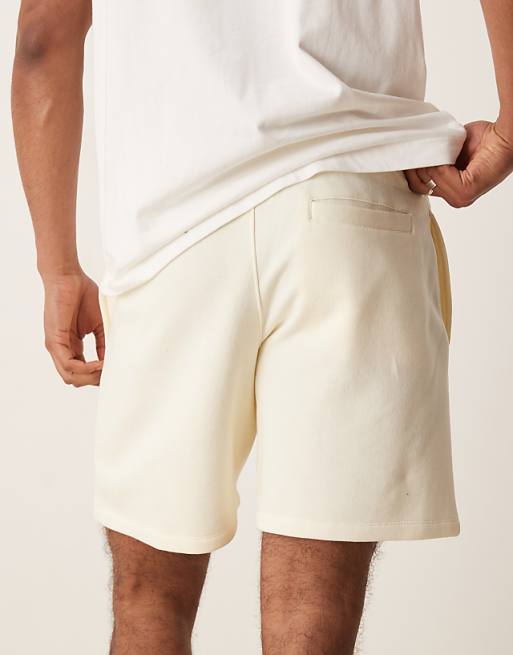 ASOS DESIGN Shorter Length Short In Cream