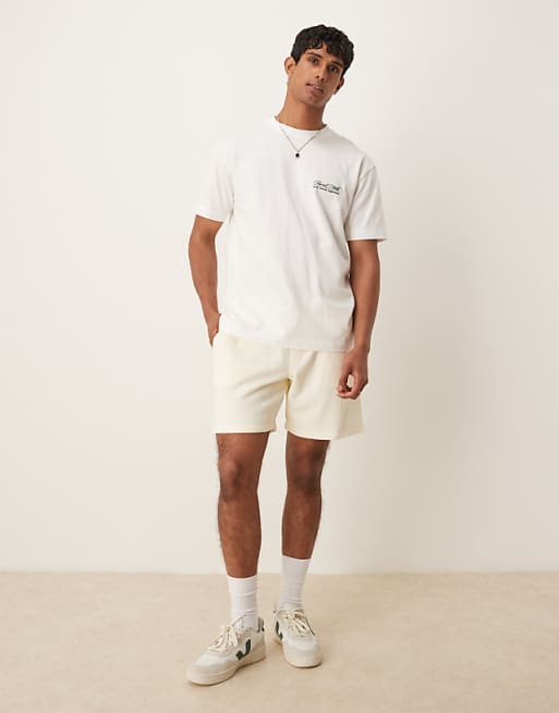 ASOS DESIGN shorter length short in cream