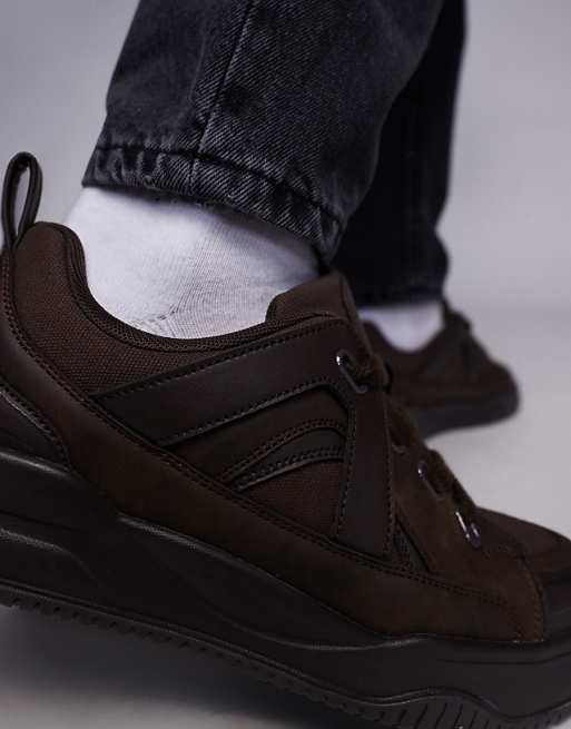 ASOS DESIGN Skate Trainers In Brown
