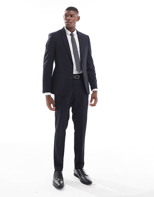 ASOS DESIGN skinny fit suit in navy