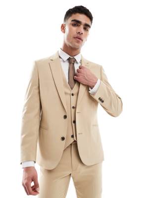 ASOS DESIGN Skinny Suit In Beige