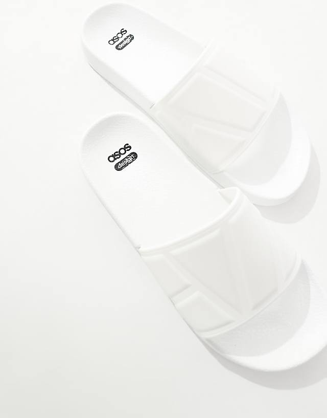 ASOS DESIGN Sliders In White
