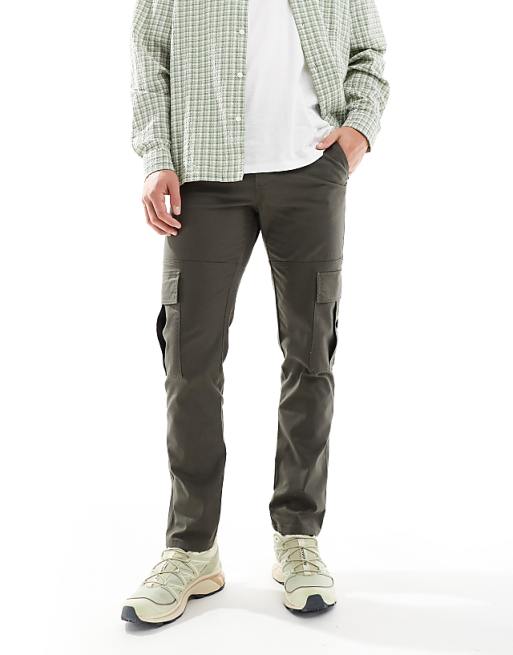 ASOS DESIGN Slim Cargo Trouser In Dark Khaki