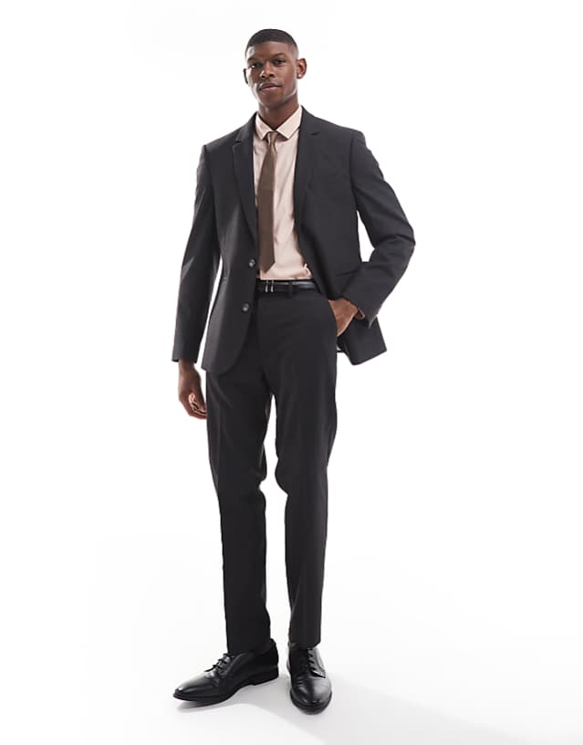 ASOS DESIGN Slim Suit In Charcoal