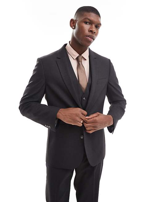 ASOS DESIGN Slim Suit In Charcoal