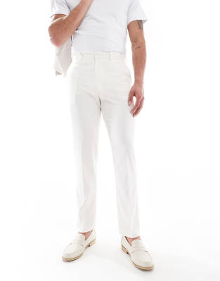 ASOS DESIGN Slim Suit In Ecru