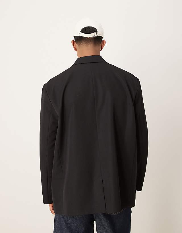 ASOS DESIGN Slouchy Oversized Blazer In Black