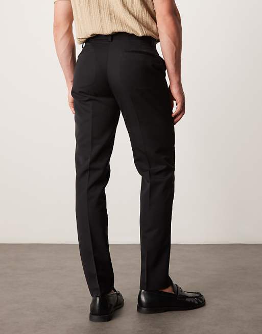 ASOS DESIGN Smart Slim Fit Trousers In Black