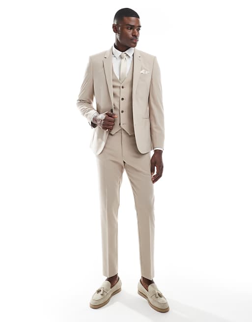 ASOS DESIGN stone suit in skinny fit